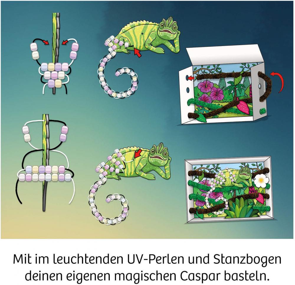 Kosmos Experimente Einsteiger Die Schule der magischen Tiere Caspar mit magischen UV-Perlen 658281
