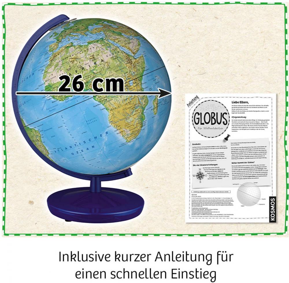 Kosmos Experimentieren Geografie & Universum Schüler-Globus 673031
