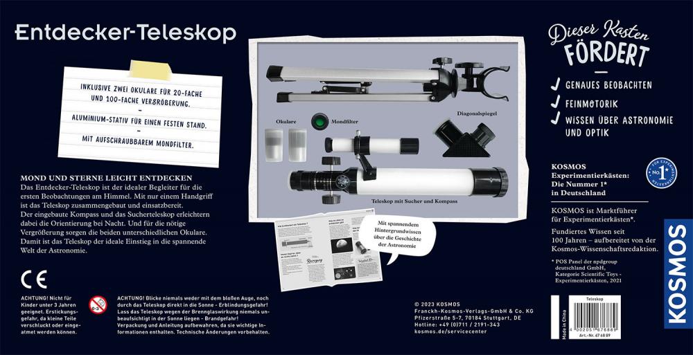 Kosmos Experimentieren Geografie & Universum Entdecker-Teleskop 676889