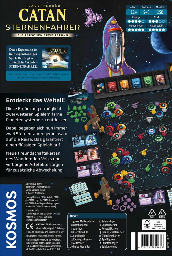 Kosmos Familienspiel Strategiespiel CATAN Sternenfahrer Ergänzung Spieler 5+6 680466