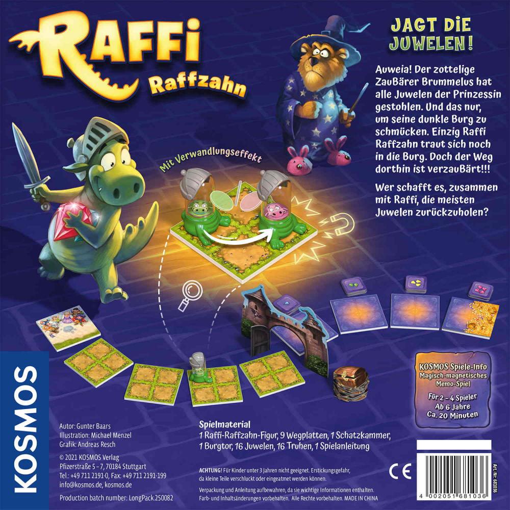 Kosmos Kinderspiel Wettlaufspiel Raffi Raffzahn 681036