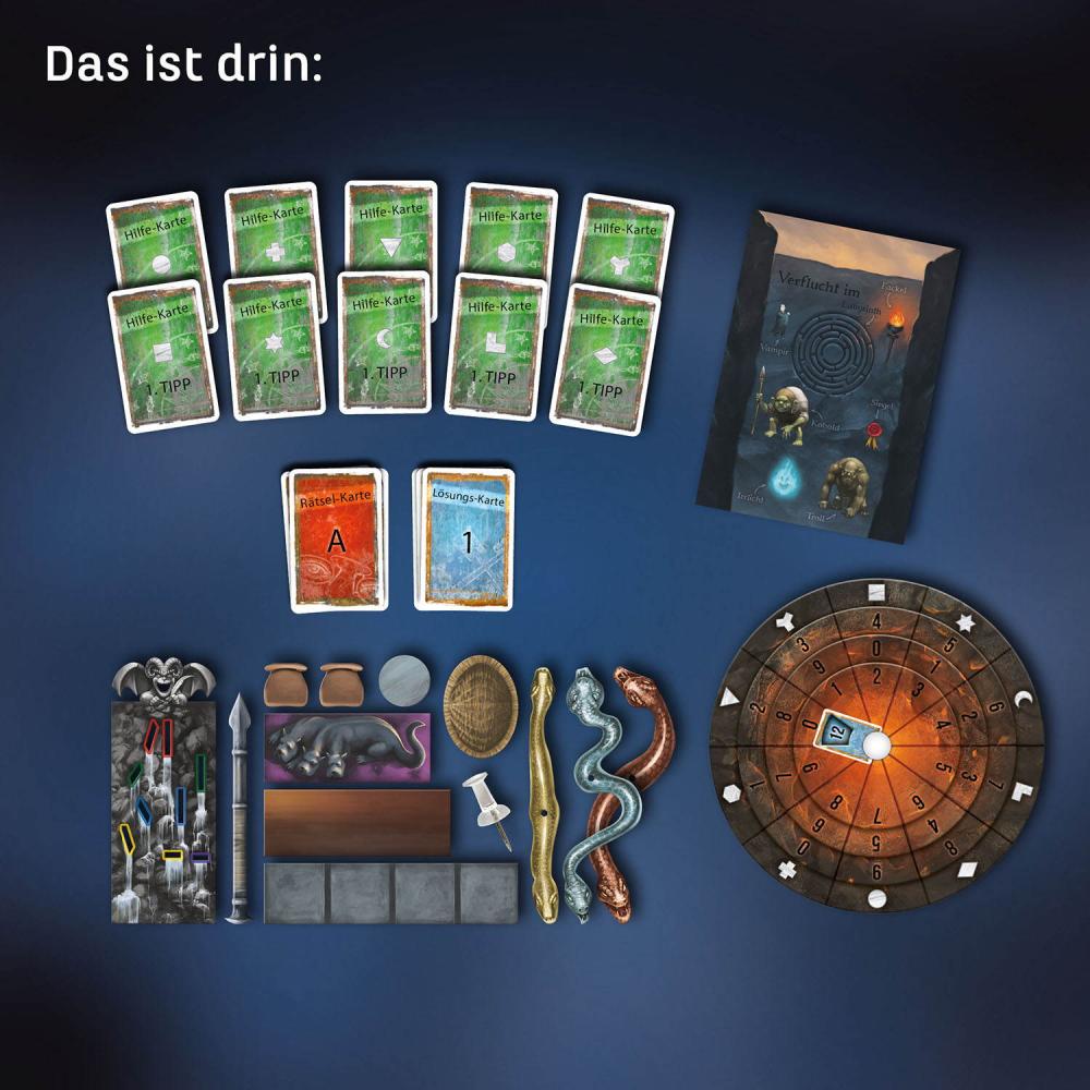 Kosmos Familienspiel Escape EXIT® Das verfluchte Labyrinth Level Einsteiger 682026