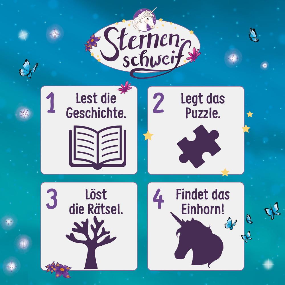 150 Teile Kosmos Familienspiel Krimispiel Storypuzzle Sternenschweif verschwundene Einhorn 682279