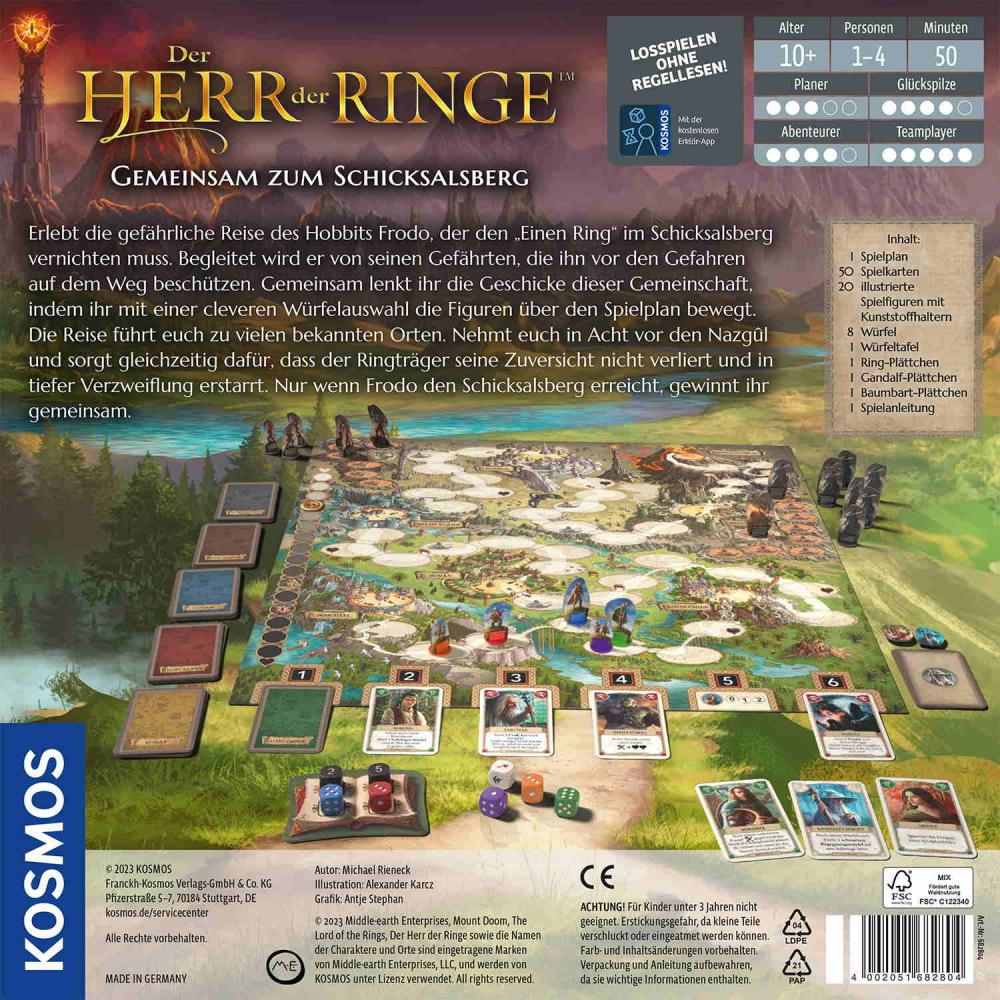 Kosmos Familienspiel Strategiespiel Der Herr der Ringe Gemeinsam zum Schicksalsberg 682804