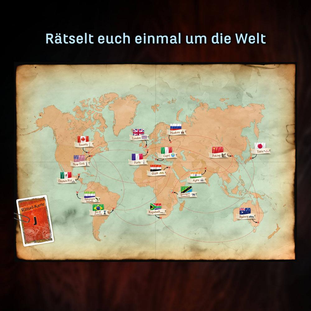 Kosmos Familienspiel Escape EXIT® Das Vermächtnis des Weltreisenden Level Fortgeschritten 682828