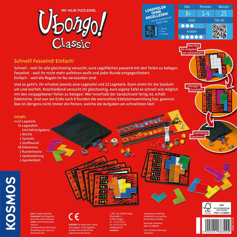 Kosmos Familienspiel Logikspiel Ubongo! Classic 683092
