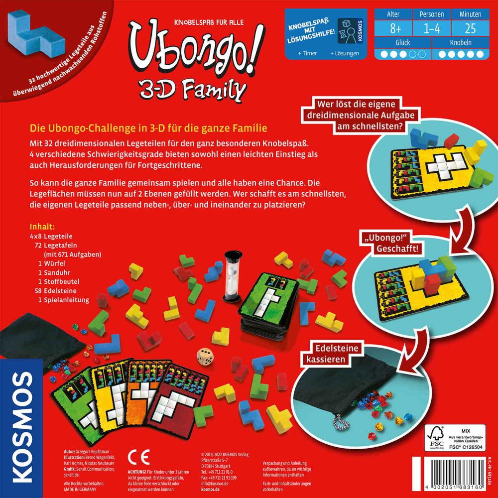 Kosmos Familienspiel Logikspiel Ubongo! 3-D Family 683160