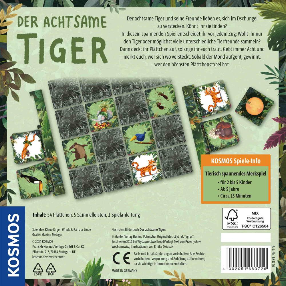 Kosmos Kinderspiel Memospiel Der achtsame Tiger 683726