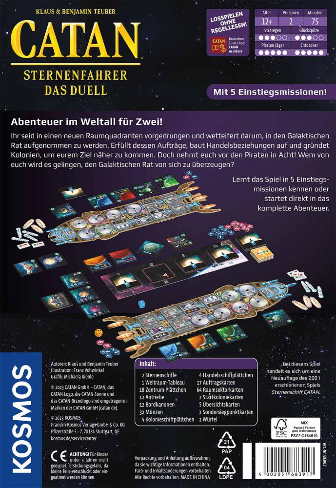 Kosmos Familienspiel Strategiespiel CATAN Sternenfahrer Das Duell 683917