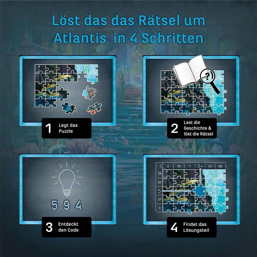 500 Teile Kosmos Familienspiel Escape EXIT® Das Puzzle Der Schlüssel von Atlantis 683962