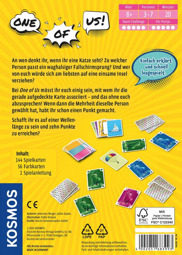 Kosmos Familienspiel Partyspiel One of Us 683993