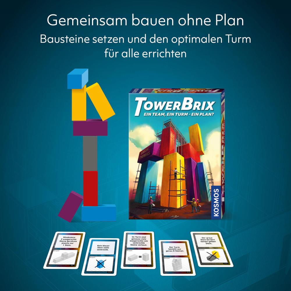 Kosmos Familienspiel Geschicklichkeitsspiel TowerBrix 684228