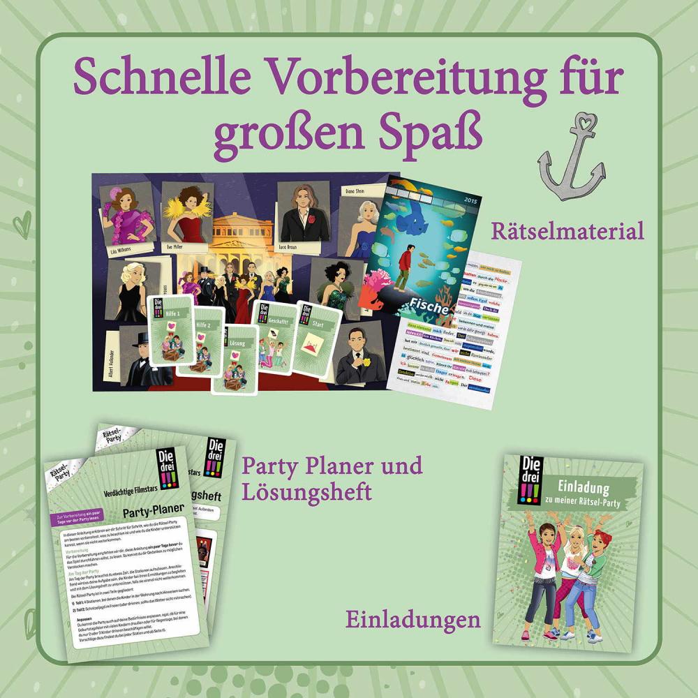 Kosmos Kinderspiel Quizspiel Die drei !!! Rätsel-Party 684303