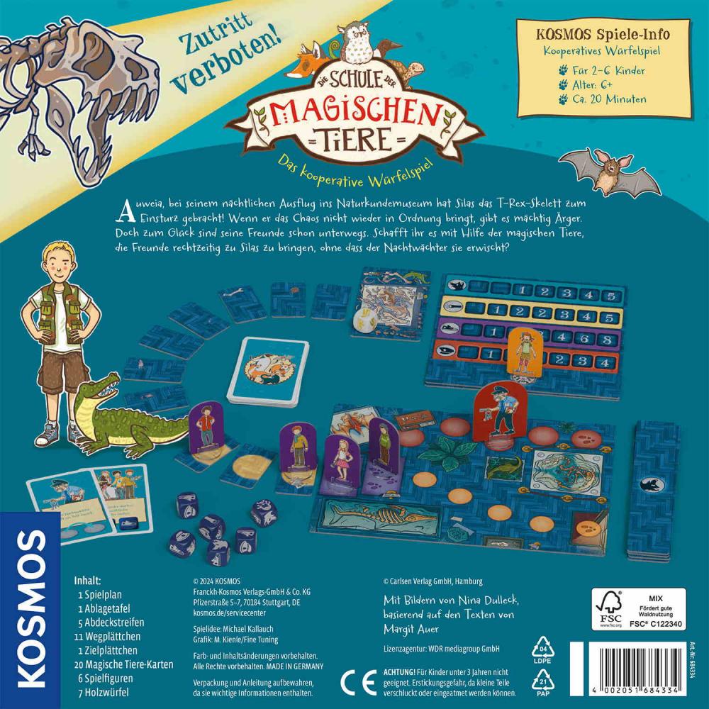 Kosmos Kinderspiel Würfelspiel Die Schule der magischen Tiere Zutritt verboten! 684334