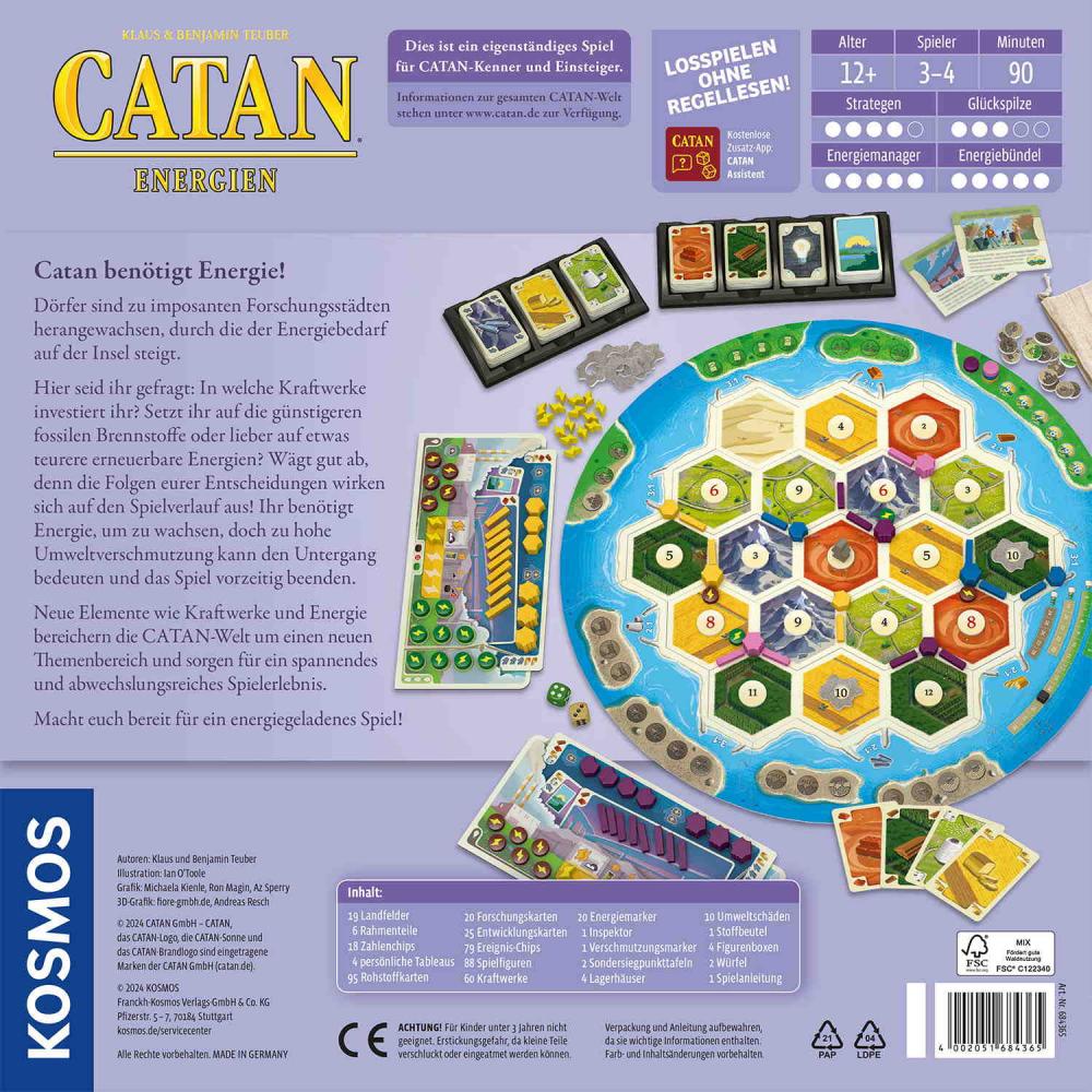 Kosmos Familienspiel Strategiespiel CATAN Energien 684365