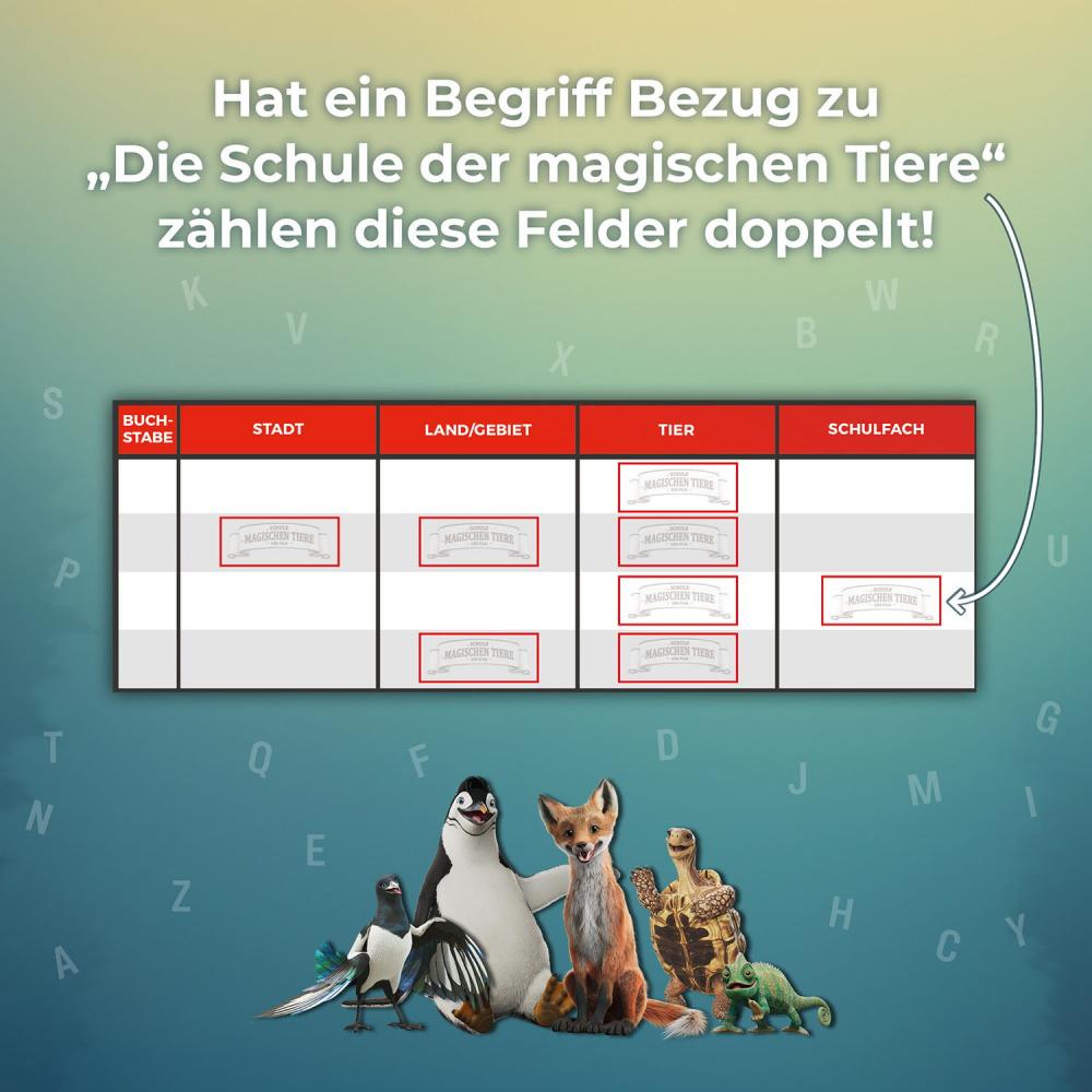 Kosmos Kinderspiel Wissensspiel Stadt Land Die Schule der magischen Tiere 684372
