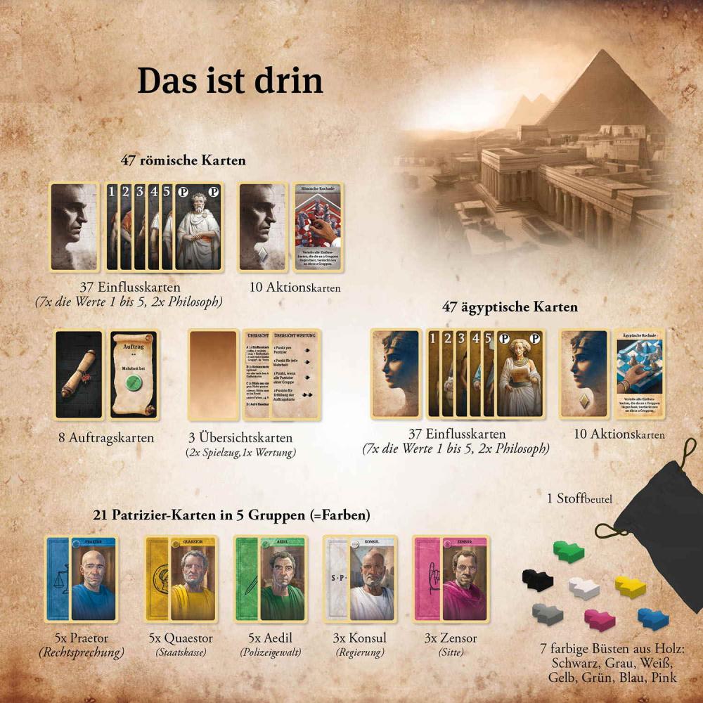 Kosmos Erwachsenenspiel Kartenspiel Strategiespiel Caesar & Cleopatra 684556