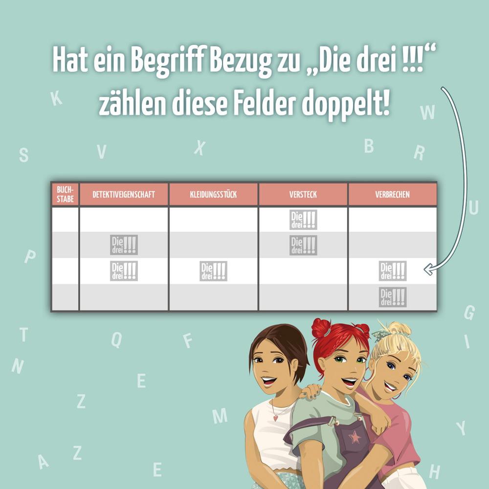 Kosmos Kinderspiel Wissensspiel Die drei !!! Stadt Land Girlpower 684594