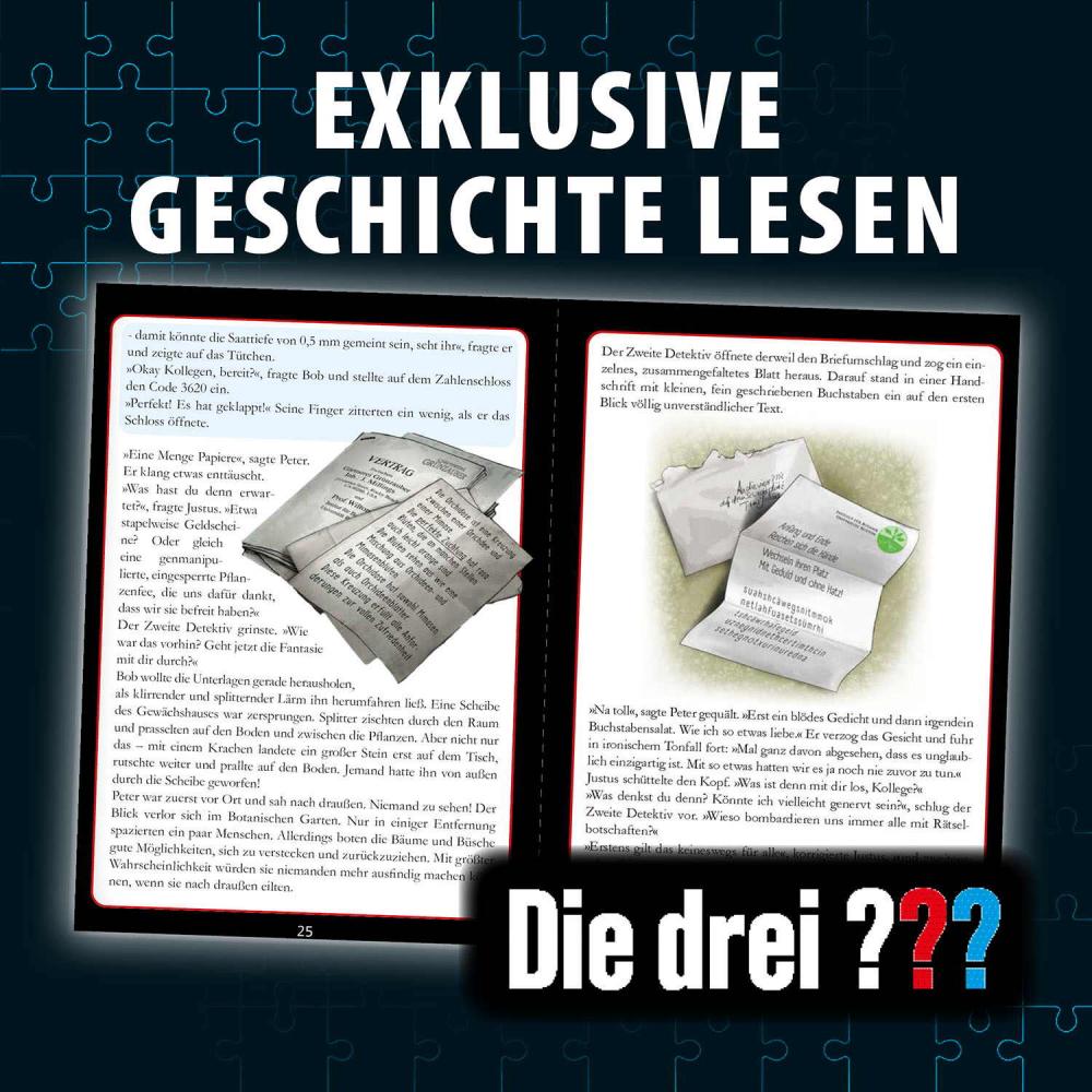 300 Teile Kosmos Familienspiel Krimispiel Krimipuzzle Die drei ??? Die Blüte des Verderbens 684877