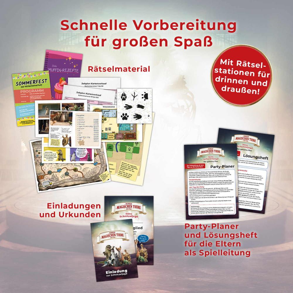 Kosmos Kinderspiel Partyspiel Die Schule der magischen Tiere Rätsel-Party Deine Schnitzeljagd 685003