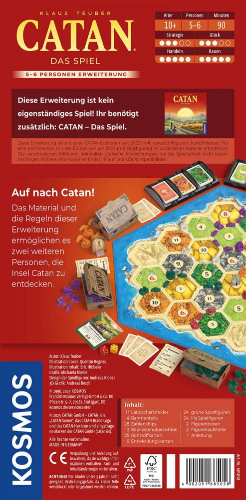 Kosmos Familienspiel Strategiespiel CATAN Das Spiel Spieler 5+6 685058