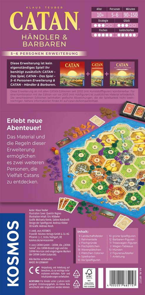 Kosmos Familienspiel Strategiespiel CATAN Händler & Barbaren Spieler 5+6 685157