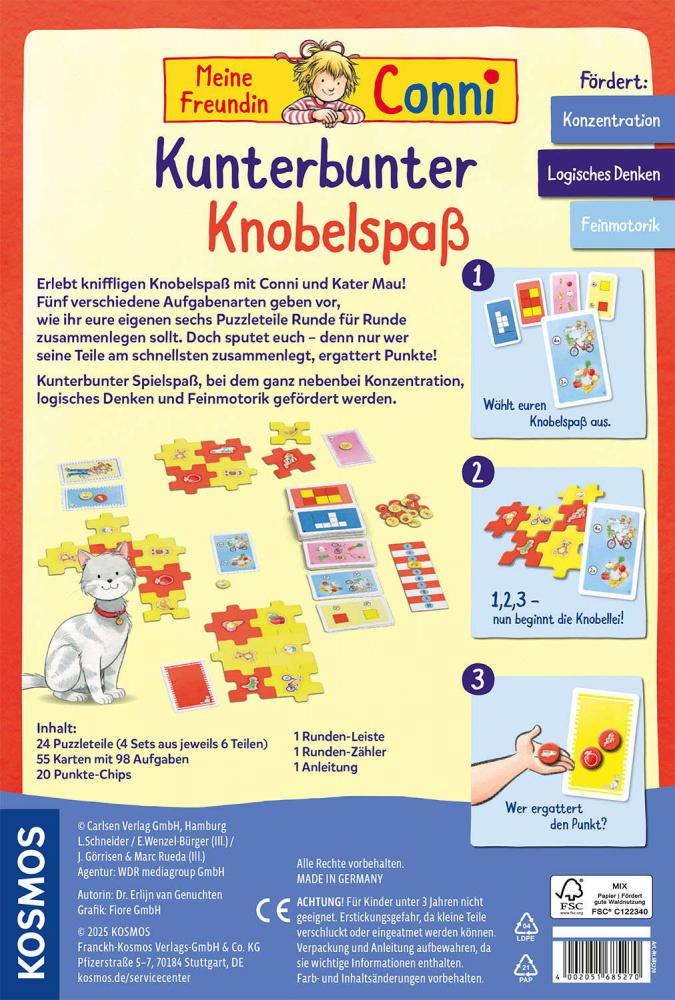 Kosmos Kinderspiel Quizspiel Meine Freundin Conni Kunterbunter Knobelspaß 685270