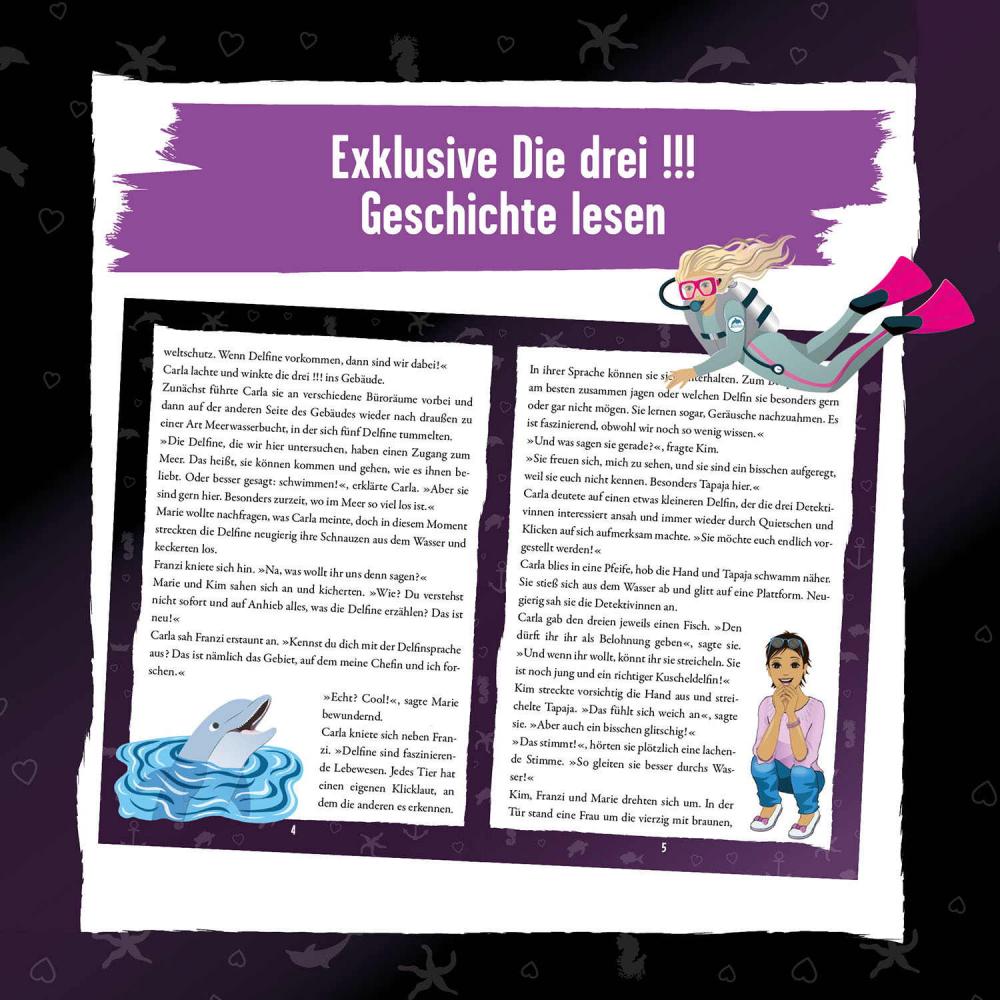 200 Teile Kosmos Familienspiel Krimispiel Krimipuzzle Die drei !!! Der Schatz der Delfine 685287
