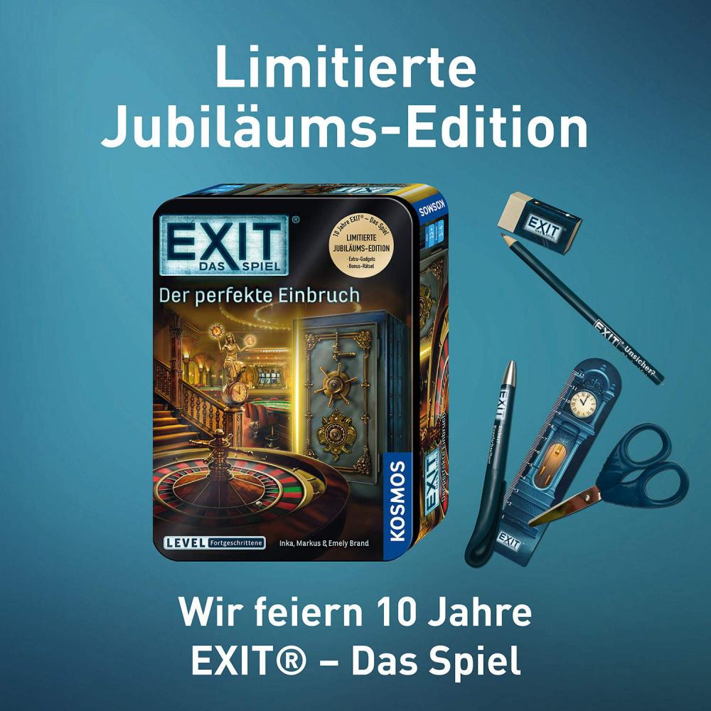 Kosmos Familienspiel Escape EXIT® perfekte Einbruch Jubiläums-Edition Level Fortgeschritten 686109