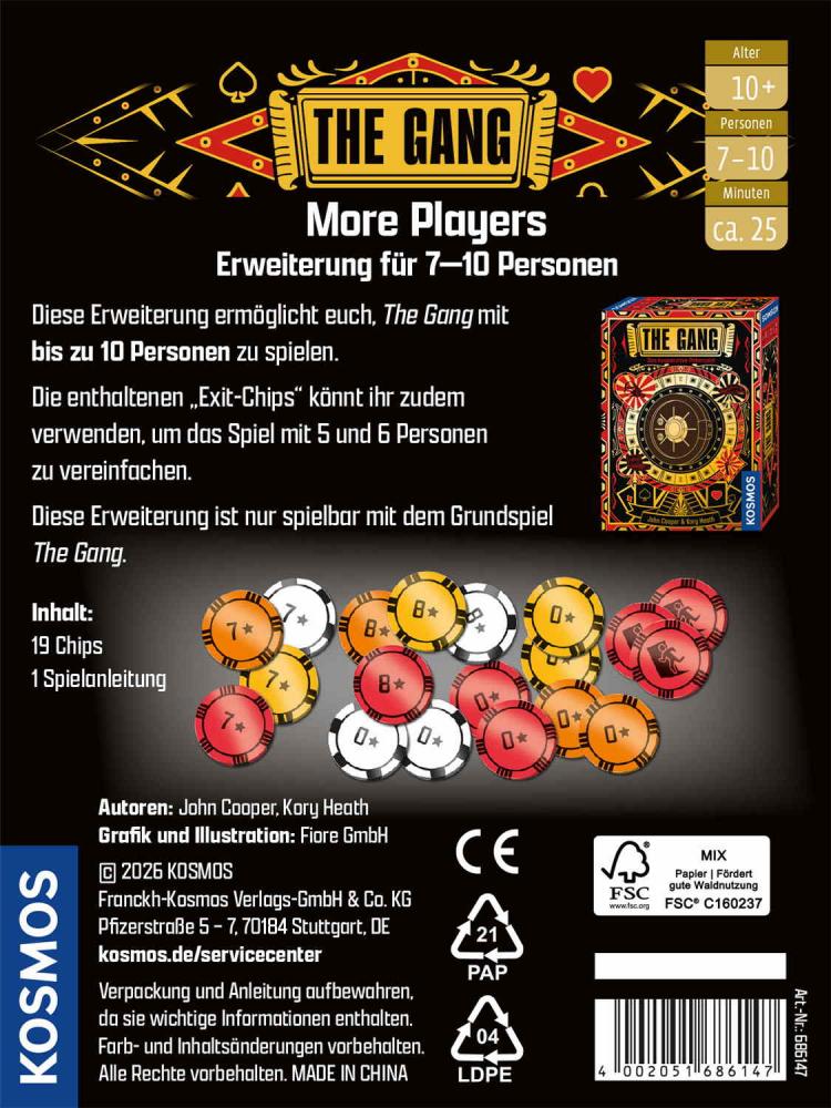 Kosmos Familienspiel Partyspiel The Gang More Players Erweiterung 686147