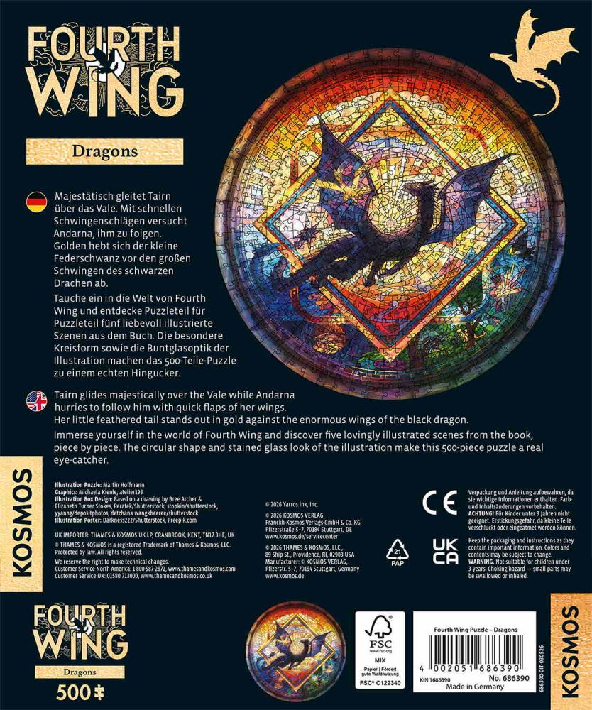 500 Teile Kosmos Puzzle Fourth Wing Puzzle Dragons 686390