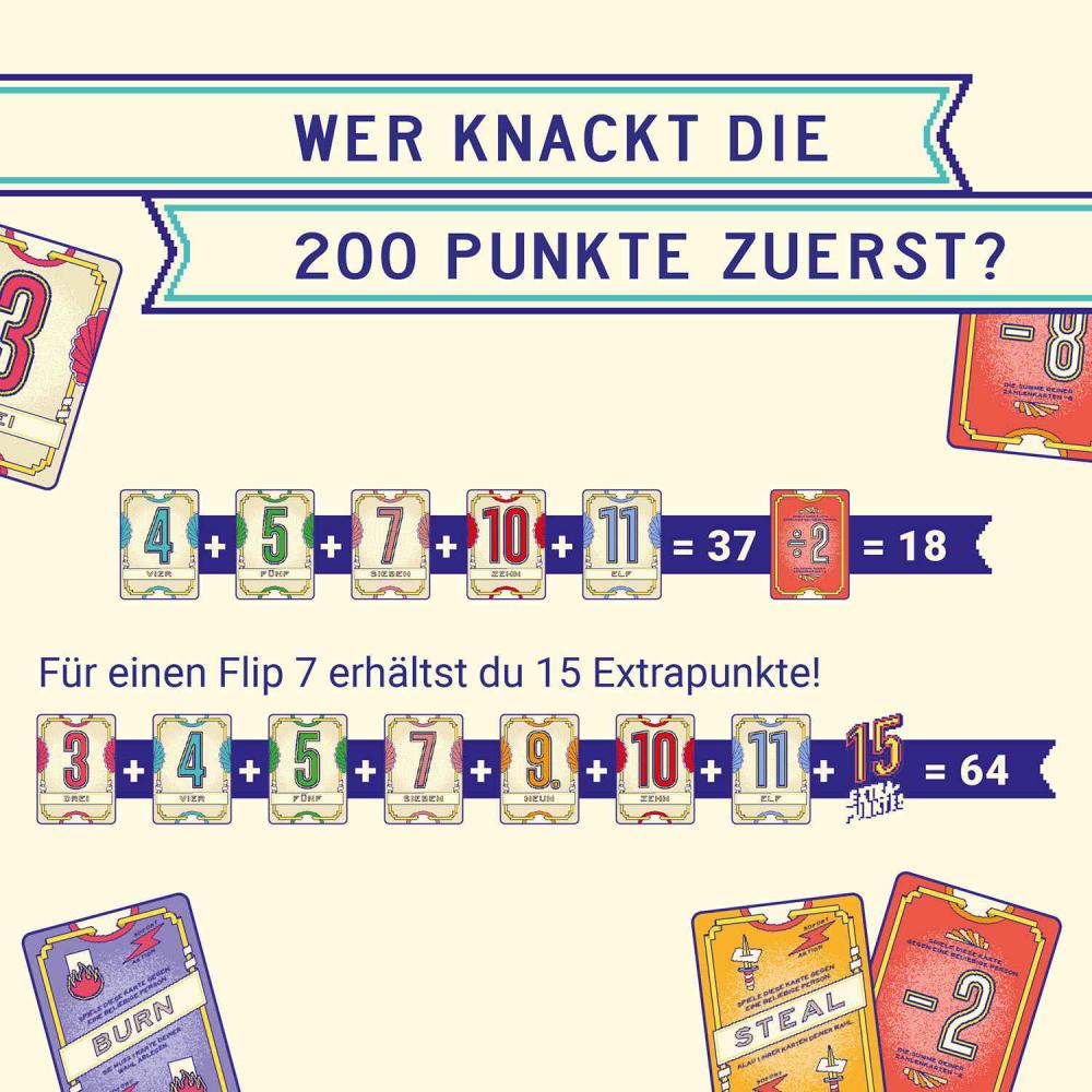 Kosmos Familienspiel Kartenspiel Flip 7 Voll Fies! 687595