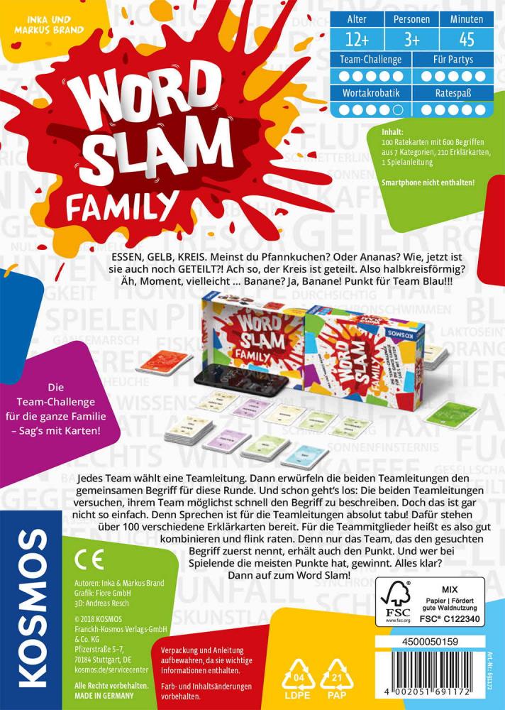 Kosmos Familienspiel Partyspiel Word Slam Family 691172
