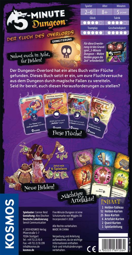 Kosmos Familienspiel Wettlaufspiel 5-Minute Dungeon - Erweiterung 691264