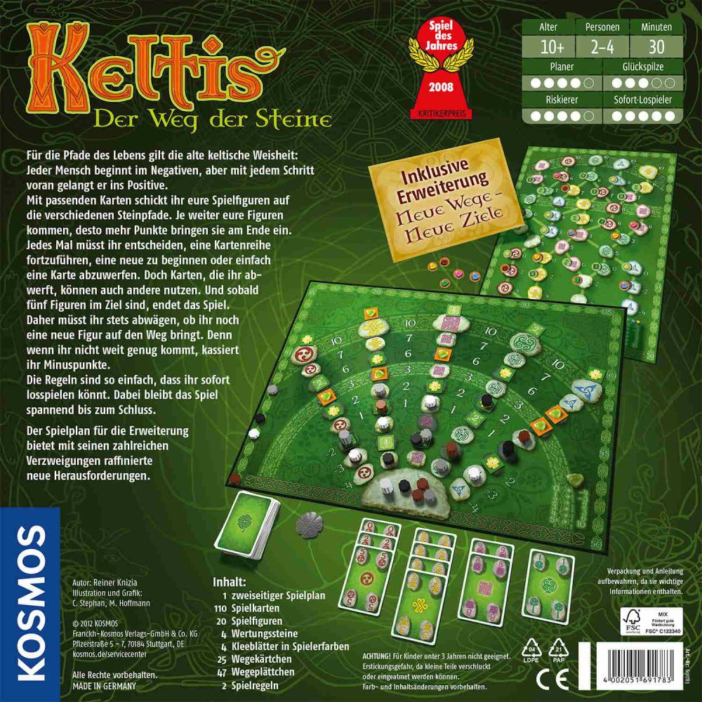 Kosmos Familienspiel Strategiespiel Keltis (inkl. Erweiterung) 691783