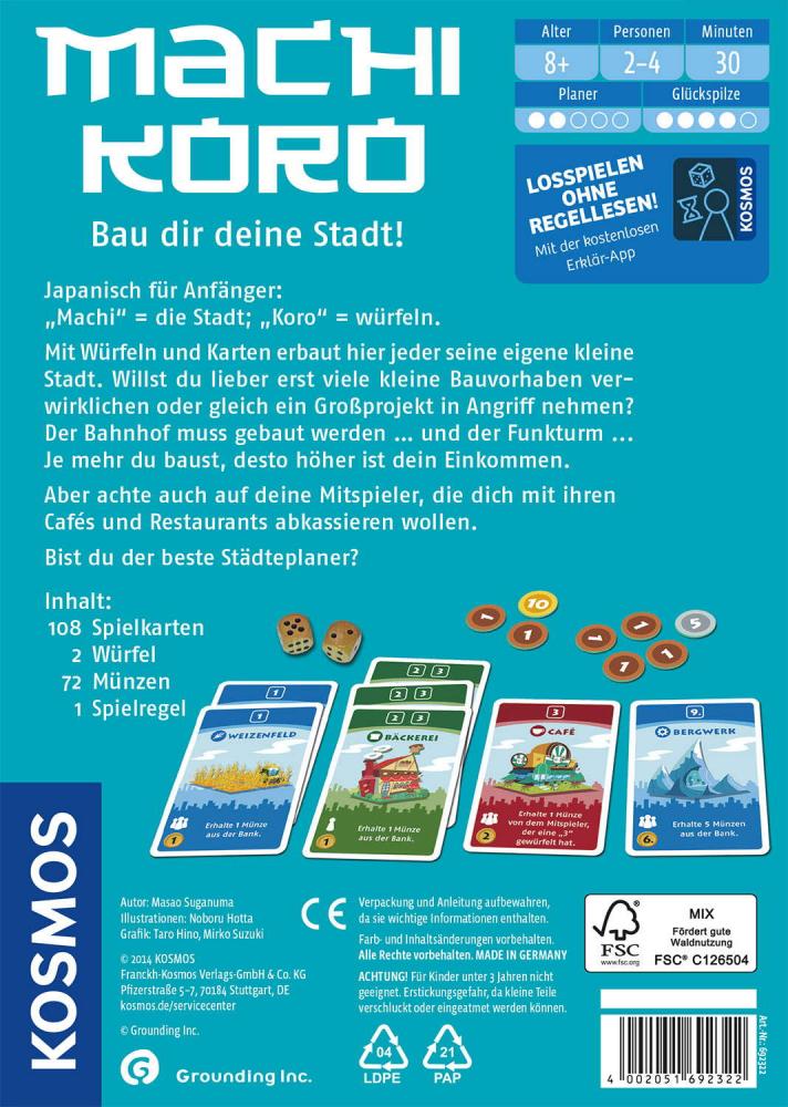 Kosmos Familienspiel Partyspiel Machi Koro 692322