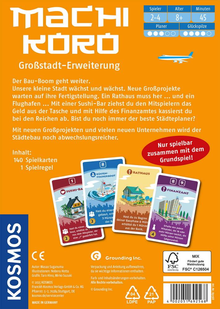 Kosmos Familienspiel Partyspiel Machi Koro Großstadt-Erweiterung 692568