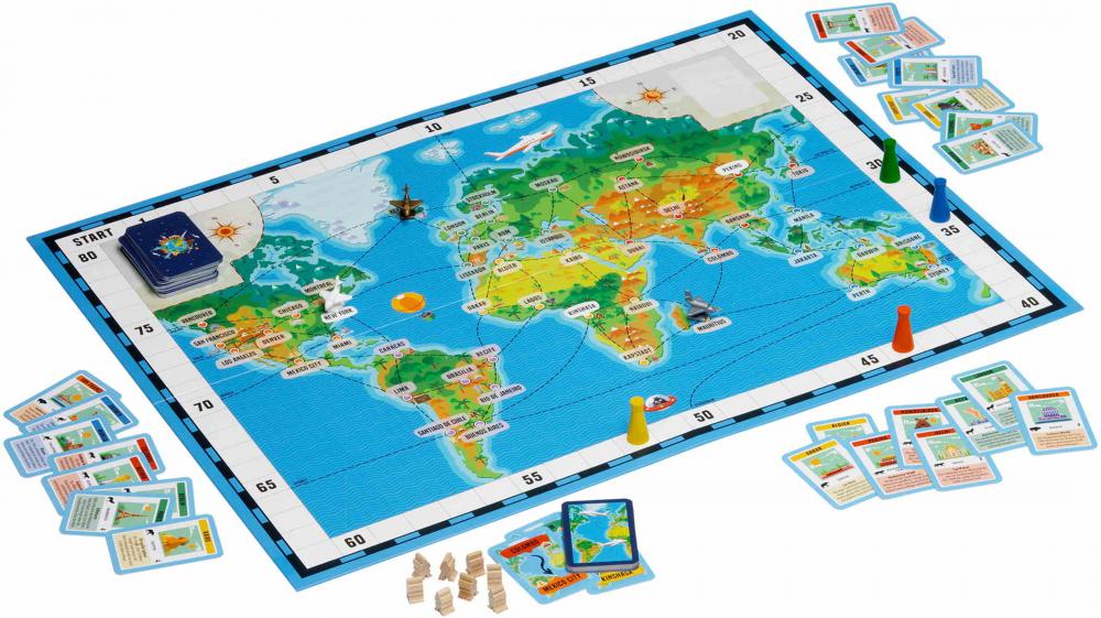 Kosmos Familienspiel Wettlaufspiel Reise um die Erde 692773