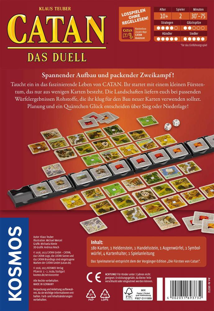Kosmos Familienspiel Strategiespiel CATAN Das Duell (Spiel mit Karten für Zwei) 693732