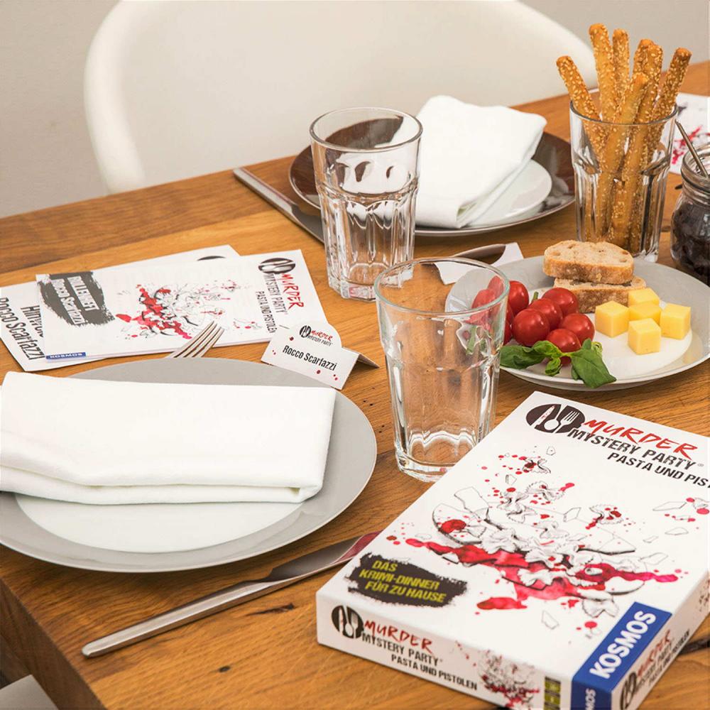 Kosmos Familienspiel Krimispiel Murder Mystery Party Pasta und Pistolen 695095
