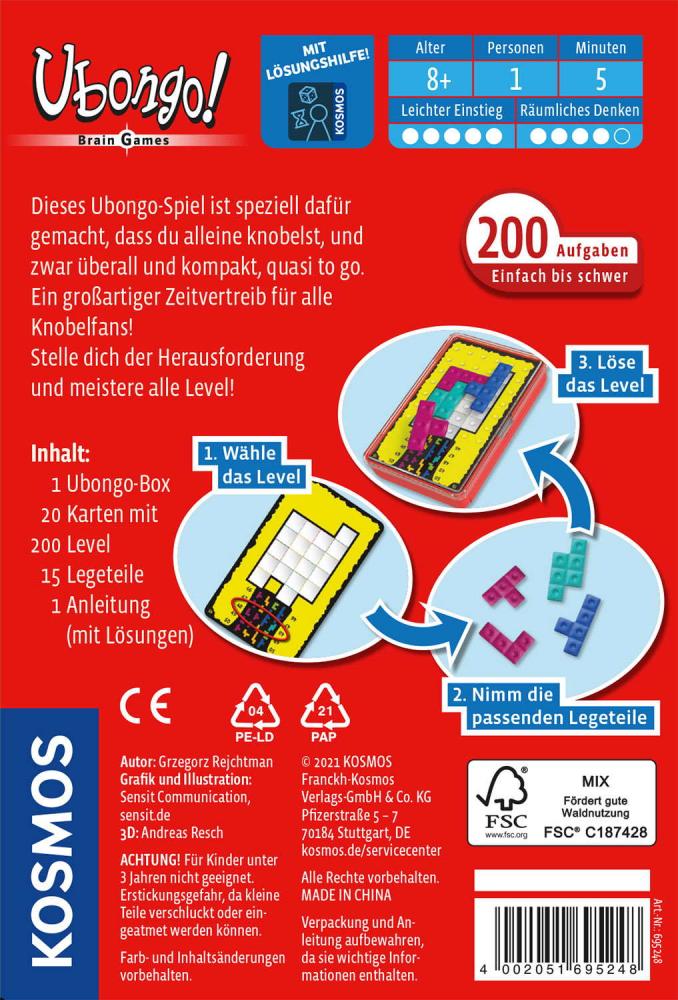 Kosmos Familienspiel Logikspiel Ubongo! Brain Games 695248