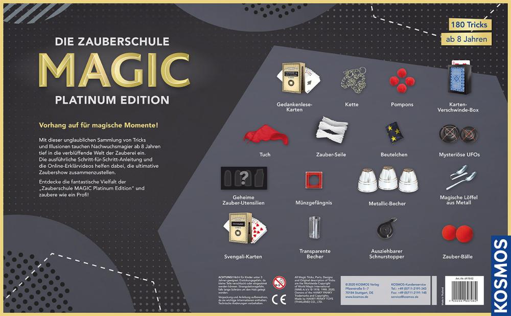 Kosmos Spielzeug Rollenspiel Zaubern Zauberschule Magic Platinum Edition 697082