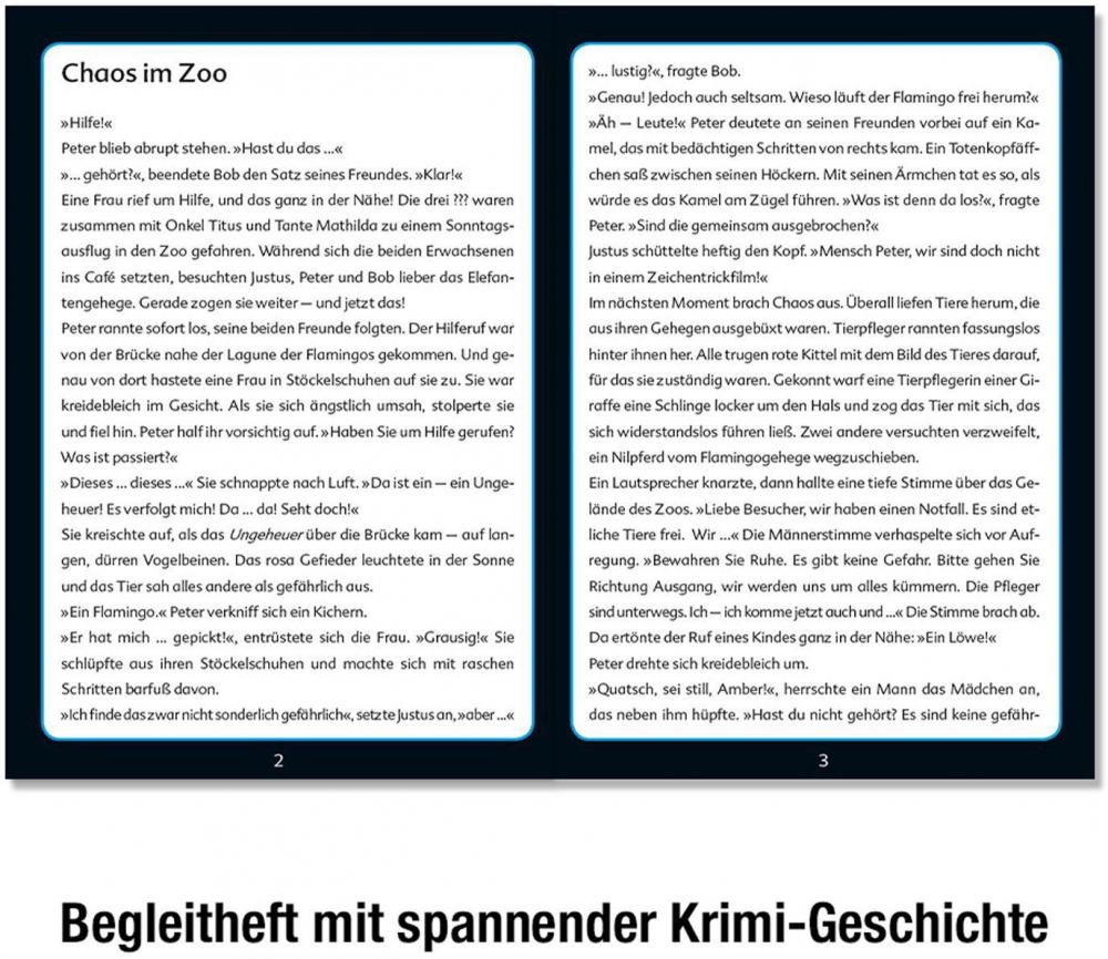 150 Teile Kosmos Familienspiel Krimispiel Krimipuzzle Die drei ??? Kids Chaos im Zoo 697990