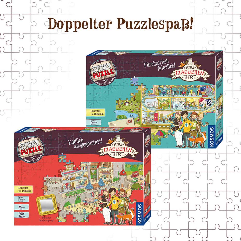 200 Teile Kosmos Krimispiel Die Schule der magischen Tiere Storypuzzle Fürchterlich feierlich 698690