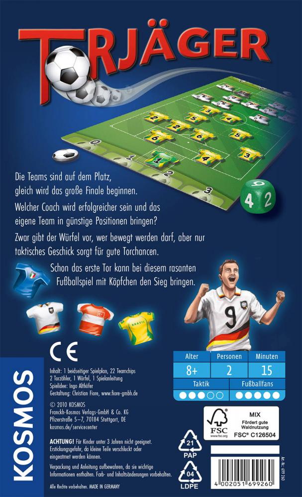 Kosmos Mitbringspiel Familien Würfelspiel Torjäger 699260