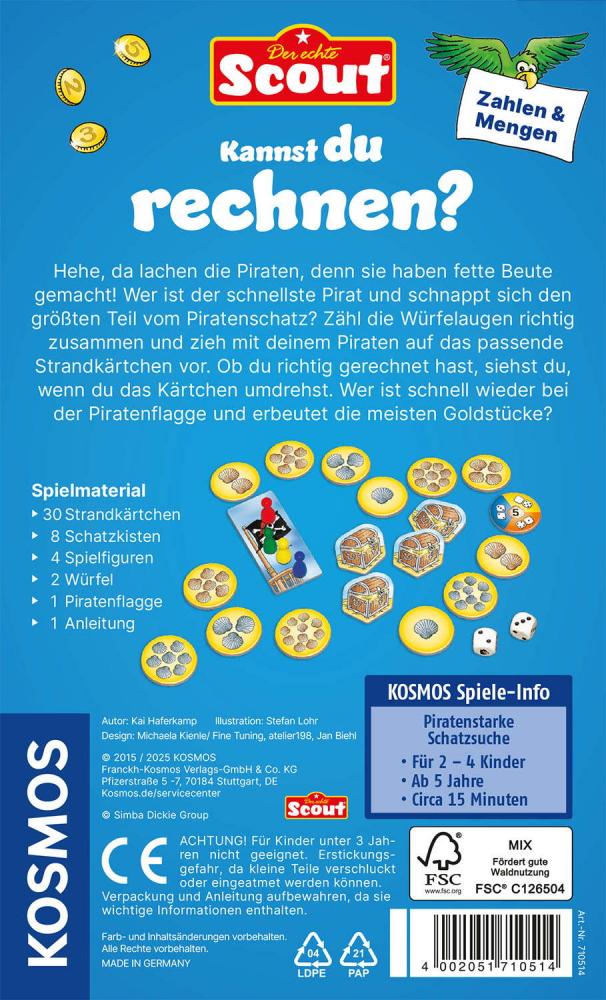 Kosmos Kinderspiel Lernspiel Scout Kannst du Rechnen? 710514
