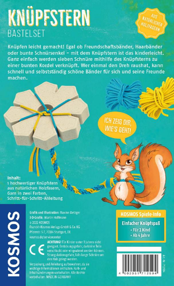 Kosmos Spielzeug Kreativität Basteln Knüpfstern 712594