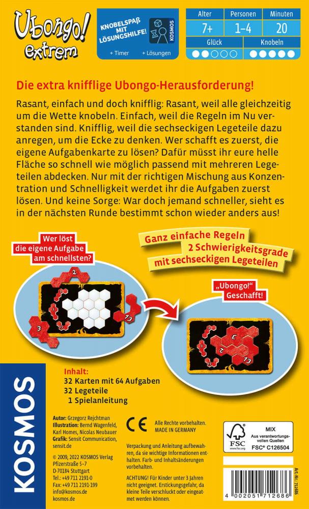 Kosmos Mitbringspiel Logikspiel Ubongo! Extrem 712686