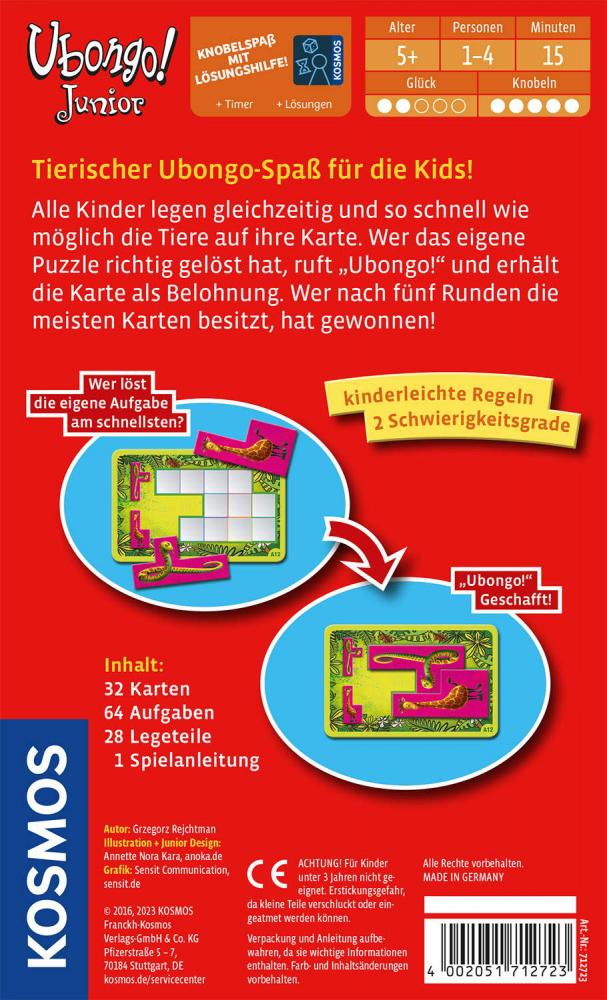 Kosmos Mitbringspiel Logikspiel Ubongo! Junior Mitbringspiel 712723