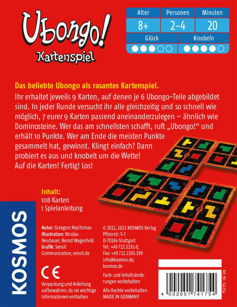 Kosmos Familienspiel Kartenspiel Ubongo! Kartenspiel 741754